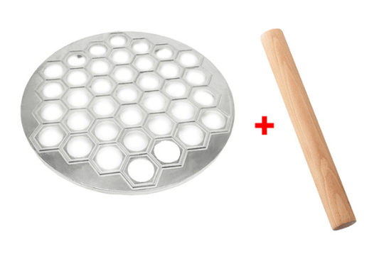 37 Holes pelmeni dumplings Tool with roller - Piroshkion3rd