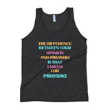 The Difference between Piroshki and Opinion....Unisex Tank Top - Piroshkion3rd